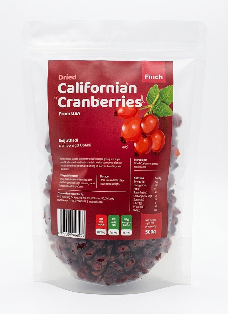 Finch Dried Cranberries 500g