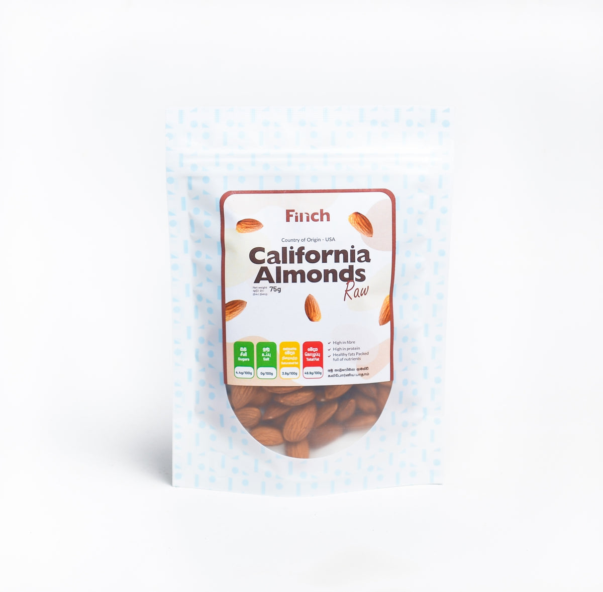 Finch California Almonds - RAW - 75g