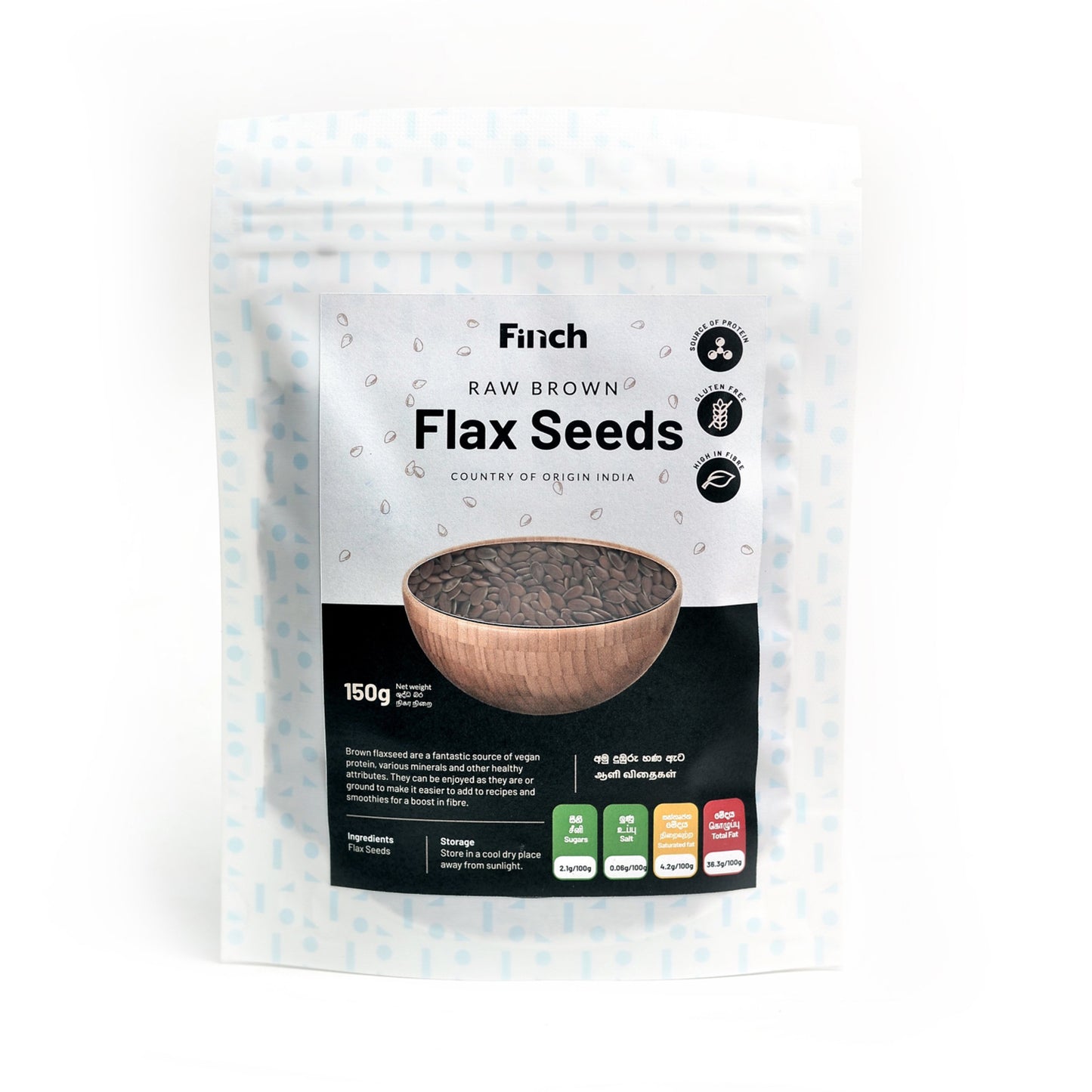 Finch Raw Brown Flaxseeds 150g