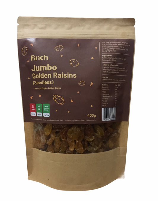Finch Jumbo Golden Raisins (American Seedless) 400g