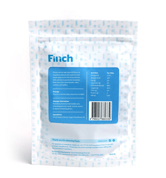 Finch Dried Sweet Red Cherries 75g