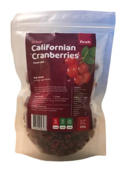 Finch Dried Cranberries 500g