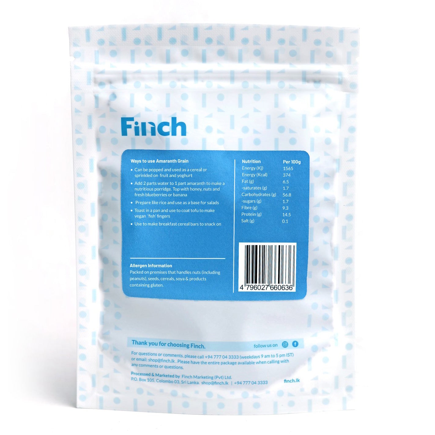 Finch Amaranth Grain 150g